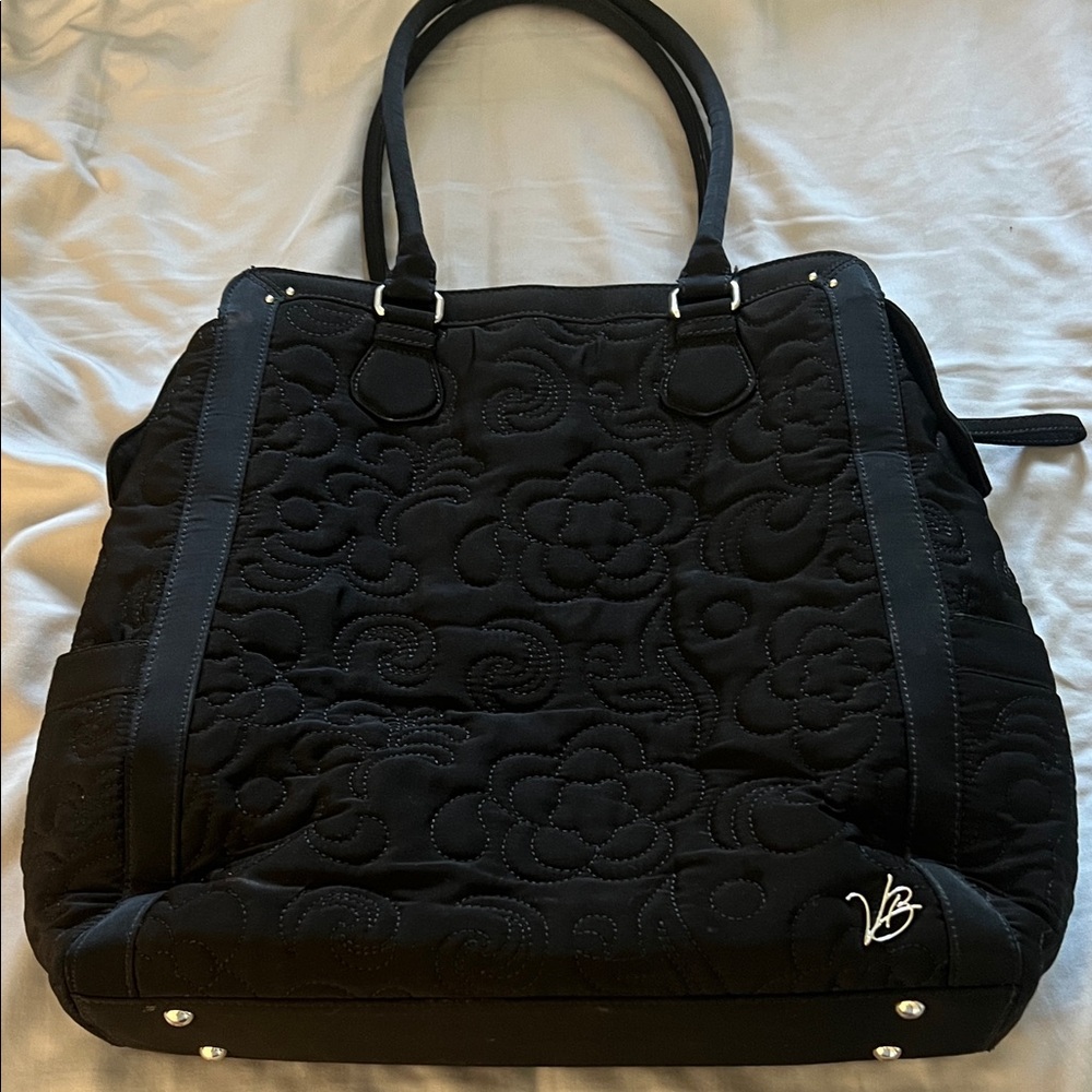 Vera Bradley Black Quilted Tote Bag